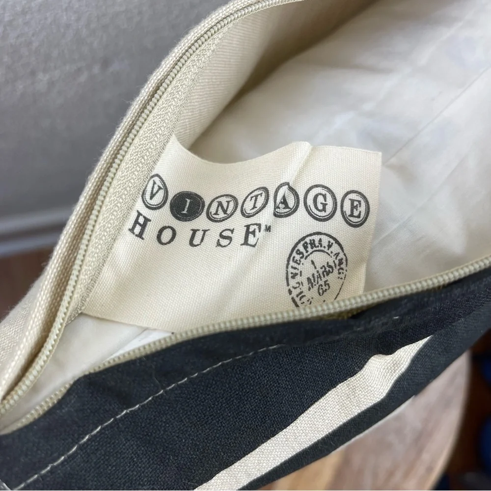 Vintage House l LOVE Retro Mod Graphic Letters Duck Feather Insert Accent Pillow